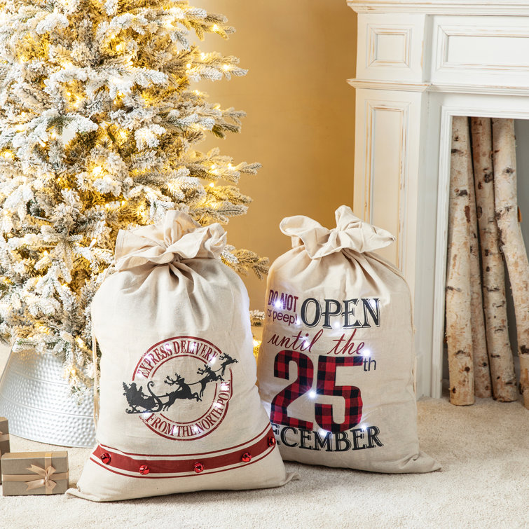 Burlap discount santa bags